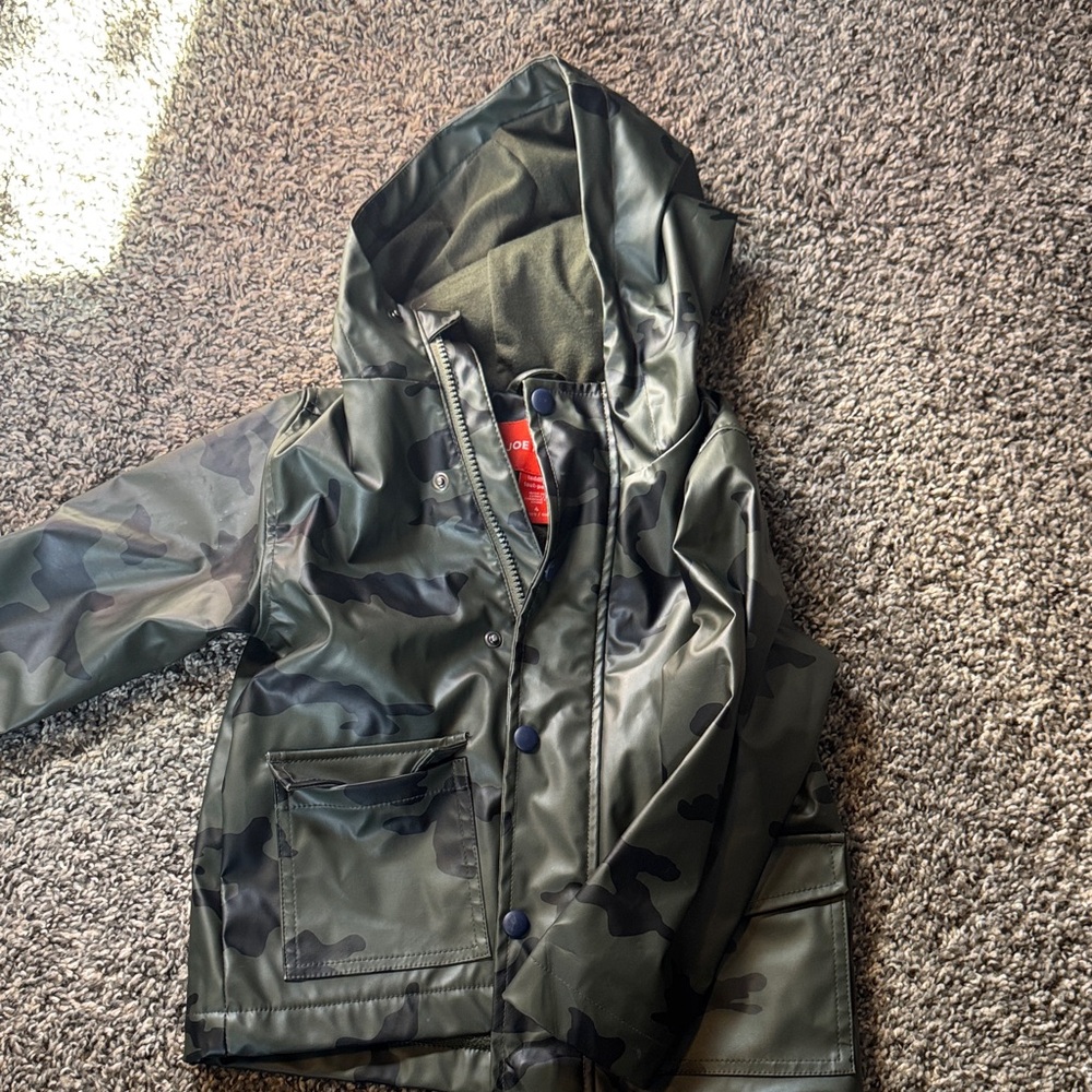 Joe Fresh Kids Green Camouflage Raincoat
